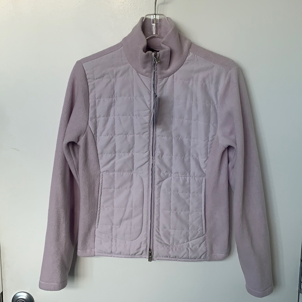 IZOD Golf “Morning Mist” Lilac Fleece Jacket | Lightweight Layering | NWT | XS - Picture 3 of 13